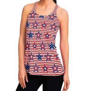 Débardeur pour femme personnalisé avec imprimé sur le devant, respirant, séchage rapide, style urbain, pour la course, la gym et le sport - Vente en gros 100% Polyester - Product Image 1