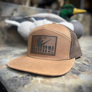 Casquettes de camionneur à bord plat structuré de qualité supérieure Patch de logo en cuir personnalisé pour les marques de chasse en plein air Streetwear Sports Vietnam Factory - Product Image 1