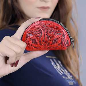 Cartera Unisex de Cuero Auténtico Estilo Bohemio Rodeo International, Monedero con Herrajes Coloridos y Cierre de Cremallera, la Mejor Oferta - Product Image 5