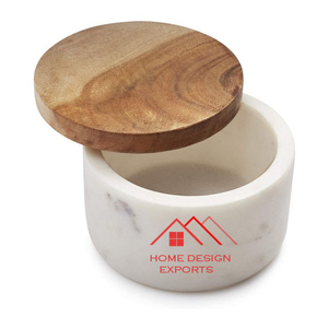 Recipiente de mármol decorativo de mármol cilíndrico de Venta caliente para almacenamiento de alimentos y especias con tapa, accesorios de cocina de tendencia - Product Image 3