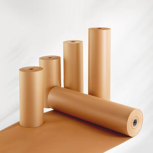 ม้วนกระดาษคราฟท์ หน้าเดียวเคลือบ PE รีไซเคิลได้ กันน้ำ กันความชื้น ใช้ซ้ำได้ ลายนูน ใช้กับแผ่นรองแบบลอกออกได้ - Product Image 1