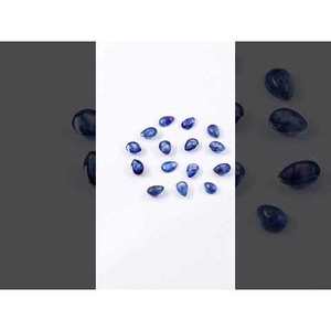 Zafiro Azul Natural de Bangkok 3x5mm y 4x6mm, Cabujones Calibrados en Forma de Pera, Peridoto, Piedra Lunar Arcoíris y Gemas de Tanzanita - Product Image 3