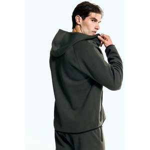 Custom Logo Unisex Fleece Sportswear Tracksuit High Quality Plain Heavyweight Oversize French Terry Cotton Distressed Hoodie - Product Image 4