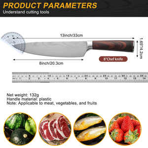 Venta al por mayor personalizado de alta calidad OEM ODM servicio Damasco Acero inoxidable cuchillo de Chef japonés cuchillo de cocina profesional - Product Image 4