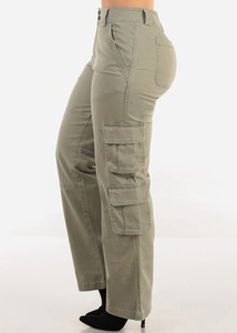 Pantalones Cargo Ligeros de Verano para Mujer, Pantalones Deportivos Casuales para Viajes al Aire Libre, con Bolsillos con Botones en la Cintura, Proveedor de BD - Product Image 6