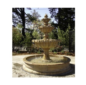 Fuente de exterior de mármol italiano artístico con tallas clásicas para patio, villa, jardín, patio y elegante diseño de paisajismo - Product Image 2