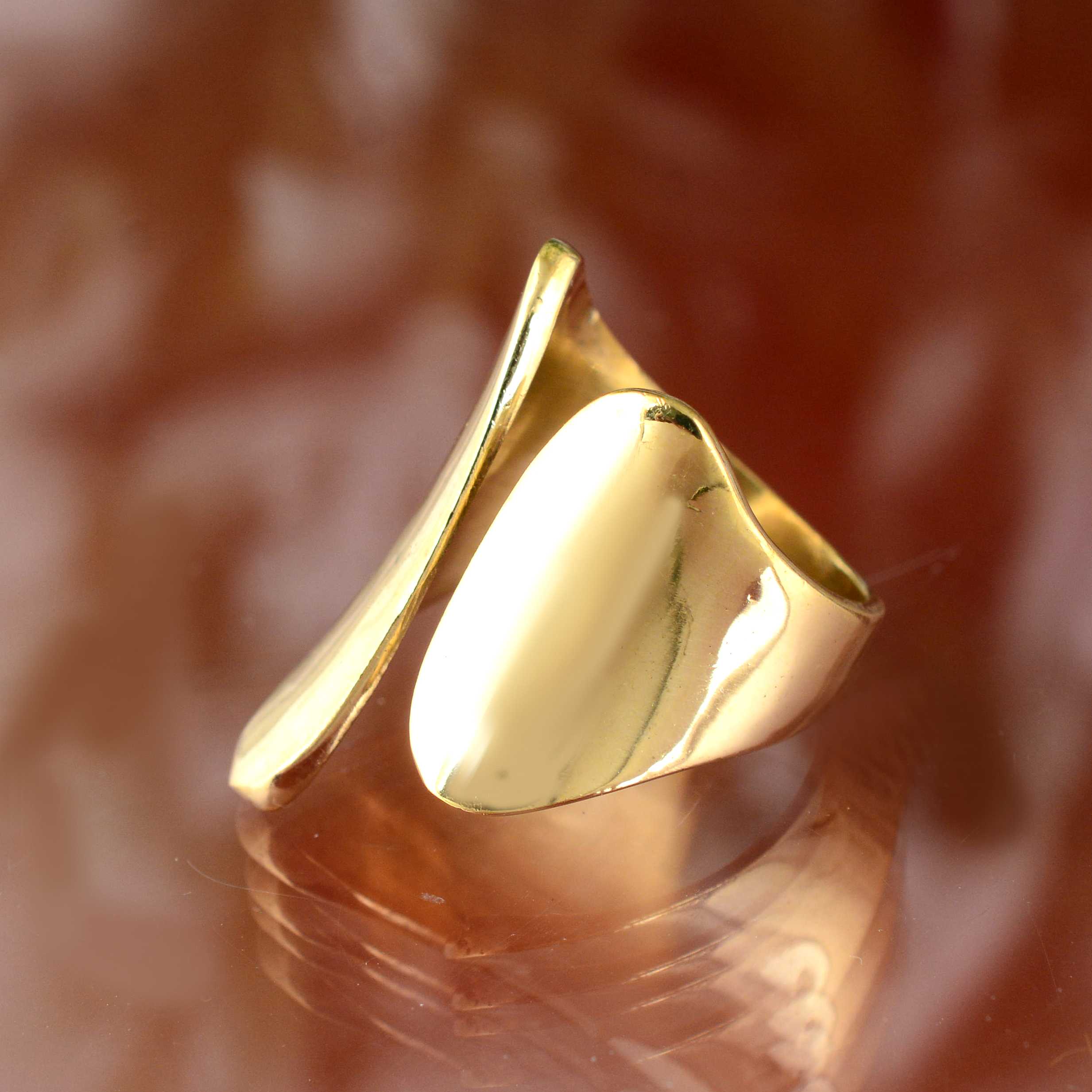 stainless steel gold ring