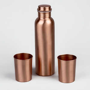 Juego de Botella y Taza de Agua al Vacío de Cobre de Lujo de 1 Litro con Diseño Elegante e Inteligente para Uso en la Oficina - Opción de Regalo de 3 Piezas - Product Image 6