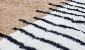 100% Hand Knotted Striped Design Moroccan <b>Rug</b> Excellent Quality Wool Area <b>Rug</b> for <b>Living</b> <b>Room</b> <b>Modern</b> Style 8x10 Feet - Product Image 3