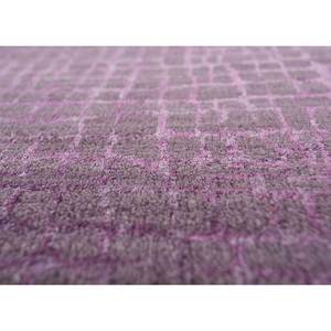 Alfombra Kavi Rosa Morado de Lana y Seda de Bambú Anudada a Mano 3D 324 Esk-324 Rectangular 3D para Uso Doméstico, Color Sólido para Pasillo - Product Image 3