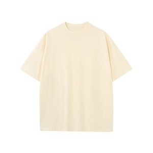 Camiseta unisex GSM 230 personalizada, camiseta de peso pesado de gran tamaño con hombros caídos y logotipo delantero, camisetas baratas para hombres y mujeres, diseño en blanco - Product Image 1