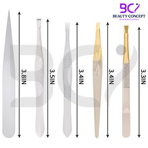 Pince à épiler de beauté en acier inoxydable, haute précision, à pointe inclinée, durable, classique, pour sourcils, cils et poils incarnés - Product Image 2