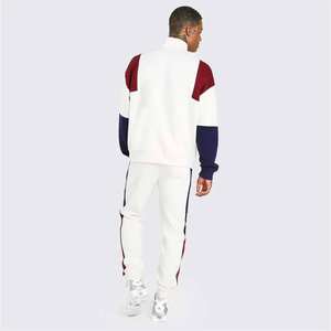 Chándal de algodón 100% con cremallera personalizado de alta calidad, chándal transpirable con parche, diseño libre de trabajo, chándal de talla grande para hombres - Product Image 6