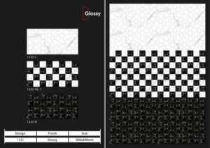 Carreaux muraux en céramique 300x600mm pour salle de bain et cuisine, finition brillante ou mate, effet sucre, design mural intérieur luxueux - Product Image 3