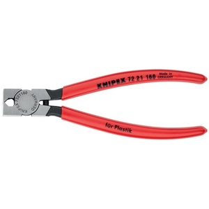 KNIPEX Polished Head Side Cutters for Plastics 160 mm Length 85 <b>Angled</b> Plastic Coated Knives & <b>Tools</b> - Product Image 5