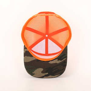 Vietnam chapeau usine faible taxe personnalisé 7 panneau Camouflage camionneur plat bord Ri168 chapeau haute qualité vieille école canard Camo maille camionneur - Product Image 6