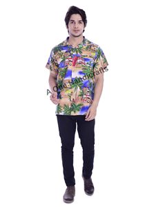 Camisa hawaiana con estampado geométrico de poliéster informal de manga corta étnica personalizada para hombre, blusa, camisas Vintage hawaianas holgadas para parejas - Product Image 4