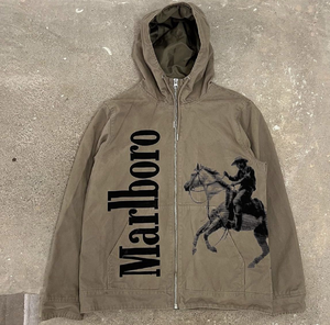 Olive green <b>leather</b> jacket, fur collar, workwear style, oversized fit, casual, streetwear, available at wholesale price. - Product Image 6