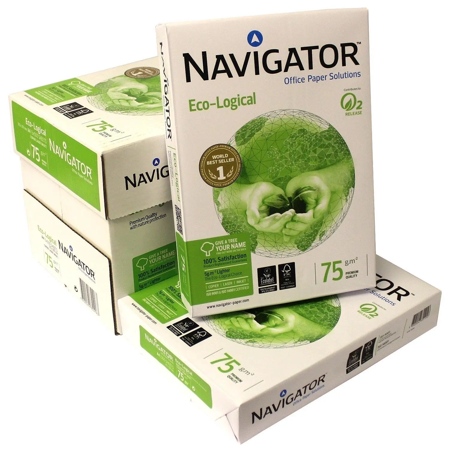 NAVIGATOR Papel Eco-Lógico A3 A4 75gsm 5 resmas/Navegador Universal A4 papel de cópia 80gsm