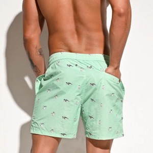 Bermuda d'été pour hommes 100% coton Satin Pajama Loungewear Pure Color Underwear for Home Use & Sleepwear - Product Image 2