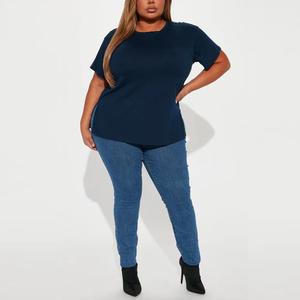 เสื้อยืดผู้หญิงลำลองเซ็กซี่สำหรับฤดูร้อน คอกลม ดีไซน์ 3 มิติ ไม่ซ้ำใคร ผ่าข้าง แขนสั้น ผ้าฝ้ายถัก ระบายอากาศ ทรงปกติ 220 - Product Image 5