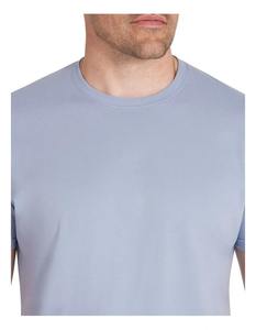 T-shirt de sport pour homme 100% coton séchage rapide respirant haut de sport de compression athlétique avec tissu tricoté spandex - Product Image 3