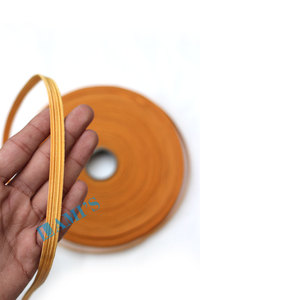 Handmade High Quality Jacquard Ribbon Cotton Polyester in Yellow with Viscose Material Lace Woven Braid and Ribbon <b>Strips</b> - Product Image 3