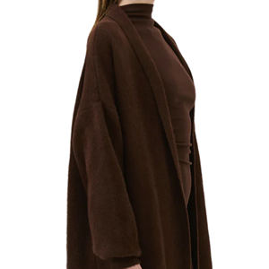 Cárdigan Casual de Mujer con Cuello Redondo y Manga Corta en Suave Algodón 100% No Tejido de Grosor Estándar para Invierno - Product Image 5