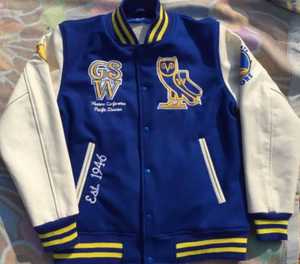 Wholesale Custom Logo Varsity Jacket Stand Collar Front Logo Position Genuine Leather Custom Colors Stylish Winter Unisex Coat - Product Image 1