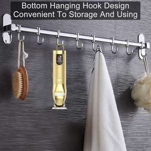 Tondeuse à cheveux et barbe portable sans fil à lame en T dorée, étanche IPX7, en acier inoxydable, rechargeable par USB pour la coupe de cheveux (version US) - Product Image 3