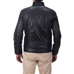 Blouson de moto en cuir pour homme à col montant personnalisé – Imperméable, coupe-vent, réversible, respirant, écologique, pour l'hiver et l'extérieur - Product Image 5