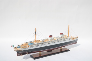 Regalo de recuerdo de barco modelo Feng Shui de madera pintado a mano para exhibición o colección-buque de carga comercial - Product Image 4