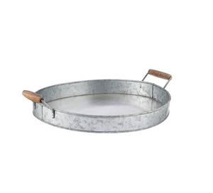 Fournisseur indien de plateau de service en métal de forme ronde, variété fantaisie de haute qualité or brillant poli - Product Image 6