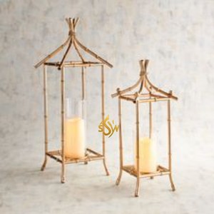 Lanterne suspendue décorative moderne pour l'intérieur et l'extérieur avec pot à bougie unique Vente de Noël sur lanternes et bocaux à bougies en bois - Product Image 4