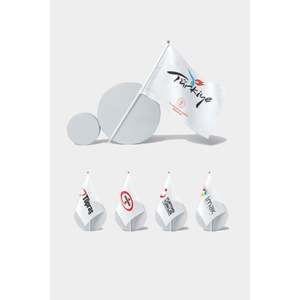 Drapeau de plage personnalisé en tissu avec logo pour événements professionnels - Product Image 1