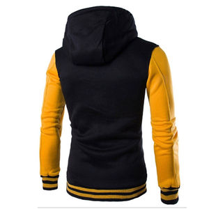 Sudadera con capucha informal para hombre invierno 100% algodón térmico Tech polar azul real negro dos tonos - Product Image 6