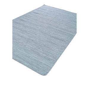 Tapis Abrash bleu uni en laine et viscose à tissage plat 5x8 pi ADWV-13079 pour usage domestique, nettoyage localisé - Product Image 2