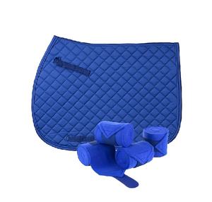 Personnalisé J Logo Carré Coton Matelassé Dressage Anglais Cheval Tapis De Selle Ensemble Polo Wraps Léger Tissu Doublure-Vente en Gros - Product Image 1