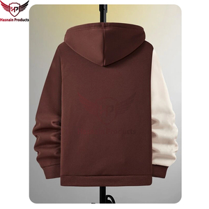 Sweat à capuche thermique zippé colorblock à imprimé bicolore et tropical pour hommes sans t-shirt Multicolore Casual Wear Drawstring - Product Image 2