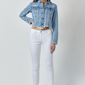 Premium Quality Women Jeans <b>Jacket</b> Custom Logo Comfortable Casual Wear Women Jeans <b>Jacket</b> For Online Sale - Product Image 6