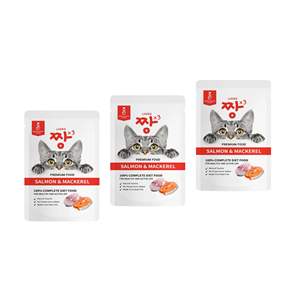 JJang ปลาแซลมอน3ชิ้นและปลาแมคเคอเรลอาหารเปียกสูตรสำหรับแมว - Product Image 1