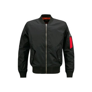 Abrigo deportivo de seda cálido informal de invierno para hombre, chaqueta Bomber de satén MA1 con cuello redondo para senderismo al aire libre, béisbol, para Estilo de vida activo - Product Image 2