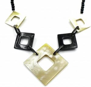 HF CRAFTS-Collar de cuerno de búfalo orgánico de diseño personalizado para mujer, cadena completa hecha a mano con acentos de cuerno de buey - Product Image 2