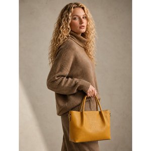 Structured <b>Handbag</b> in Genuine Dollaro Leather - Made in Italy - Art. 26071 - Product Image 2