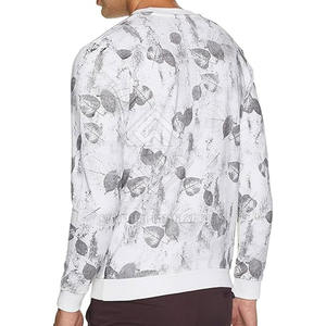 Sweat-shirt à col rond pour homme, vêtement décontracté d'hiver, avec impression de logo personnalisé, motif uni, tissu en polaire écologique - Product Image 2