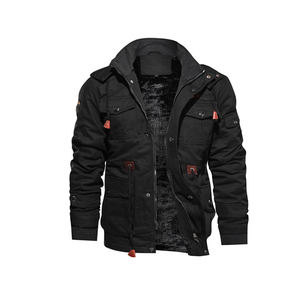 แจ็คเก็ตบอมเบอร์ขนสัตว์/หนังแบบมีกระดุมเขาสัตว์สำหรับผู้ชายรุ่นยอดนิยมปี 2024 คุณภาพสูง คอตั้ง เคลือบผิว กันหนาว ผลิตในปากีสถาน - Product Image 6