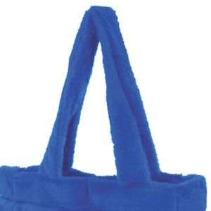 Zeta Phi Beta ZPB Sorority pelliccia Tote Bag blu reale con lettere bianche ricamate 1920 morbido tessuto elegante regalo collegiale - Product Image 5