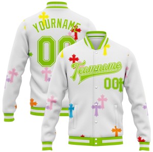 Custom Logo Embroidered Anti-Bacterial Stand Collar Men's Winter Cotton Varsity <b>Jacket</b> - Product Image 6