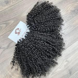 Extensiones de cabello de trama rizada afro virgen vietnamita, cabello humano rizado - Product Image 4