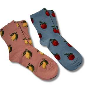 ODM Print Fruit Graphic Crew <b>Socks</b> Cotton Casual Street Style <b>Soft</b> Knit for Daily Everyday Wear Wholesale JZVINA Factory - Product Image 1